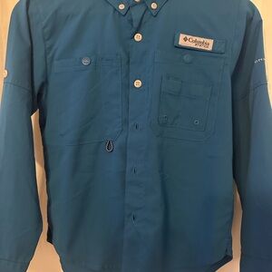 Columbia Blue Long Sleeve Shirt Boys